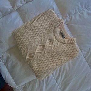 Dazy Oversized Cream Knit Sweater